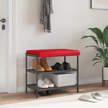 vidaXL Bankkussen Kunstleer Rood Diepte 35 cm, Verzenden, Nieuw, Rood