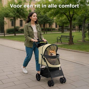 2dekans | TrevoPet® Inklapbare Hondenbuggy - Voor Kleine en, Dieren en Toebehoren, Ophalen of Verzenden, Zo goed als nieuw