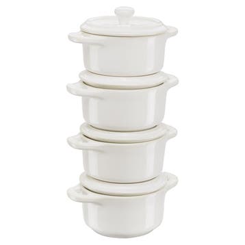GGM Gastro | STAUB | CERAMIQUE - Kookpot set van 4 - Ø 100mm, Verzenden, Nieuw