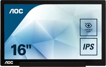 AOC I1601FWUX - Full HD IPS USB-C Monitor - 15.6 Inch, Computers en Software, Monitoren, Verzenden, Nieuw