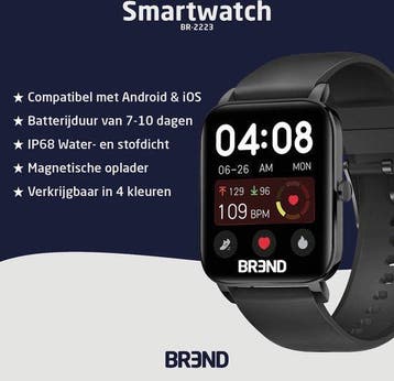 2dekans | BREND - Smartwatch - Stappenteller - Hartslagmeter, Sport en Fitness, Fitnessmaterialen, Ophalen of Verzenden, Zo goed als nieuw
