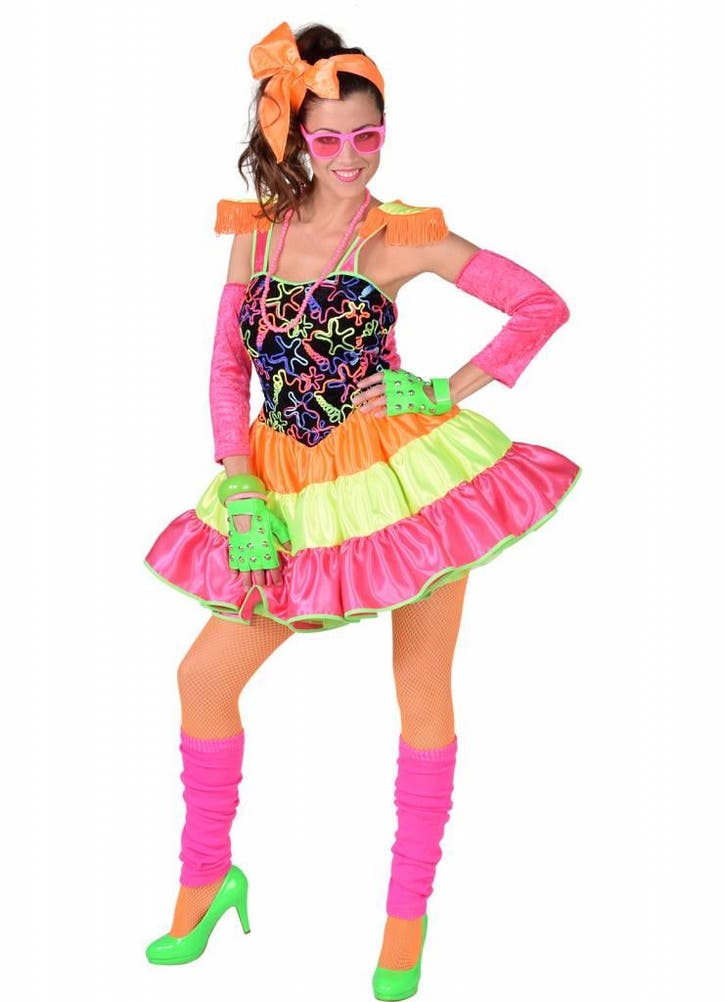 Jaren 80 Disco Vrouw Kostuum, Kleding | Dames, Carnavalskleding en Feestkleding, Nieuw, Ophalen of Verzenden