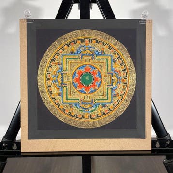 23.5 cm - Painting of Tibetan Tradition - Mandala Yantra
