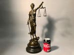 sculptuur, Groter beeld Vrouwe Justitia - 40 cm - Brons, Antiek en Kunst