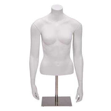 Gruppo Corso  torso 1/2 model dame met armen , mat wit  op