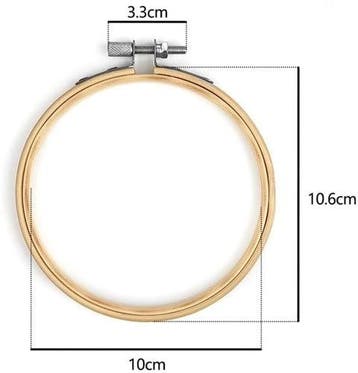 Bamboe borduurring flowerhoop bloemenring met stelschroef 10, Ophalen of Verzenden, Nieuw