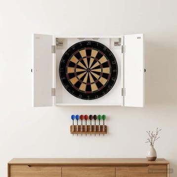 vidaXL Dartbord Kabinet EDE Hoogglans Wit 52,5 x 10,5 x 53,5, Verzenden, Nieuw