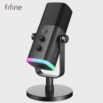 FIFINE AM8 Dynamische USB/XLR Microfoon met Touch Mute & RGB, Verzenden, Nieuw