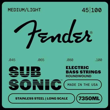 Fender 7350ML SubSonic Bassnaren Stainless Steel Roundwound, Ophalen of Verzenden, Nieuw