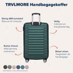 2dekans | TRVLMORE Koffer - Handbagage Trolley - Cijferslot, Sieraden, Tassen en Uiterlijk, Koffers, Ophalen of Verzenden, Zo goed als nieuw