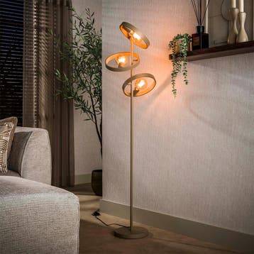 *WOONWINKEL* Vloerlamp Metalen Ringen Beige, Verzenden, Nieuw