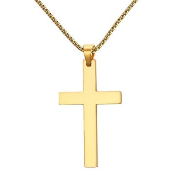 Fako Bijoux - Ketting Met Kruisje XLarge - Kruis - 30x53mm -, Verzenden, Nieuw
