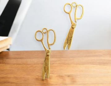 4 x metalen bedel van een schaar 33 x 14 x 1,5mm gat: 3mm..., Ophalen of Verzenden, Nieuw, Bedel