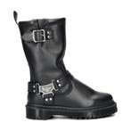 Dr. Martens Anistone bikerboots voor dames in het Zwart, Verzenden, Zwart, Lage of Enkellaarzen, Nieuw