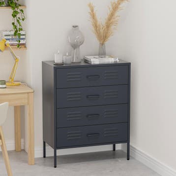 Ladekast | Lockerkast | Kledingkast | 80x40x100 | Antraciet, Verzenden, Nieuw