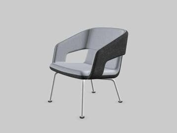 Vergader/loungestoel Twist&Sit stalen 4-poots, Nieuw in verpakking