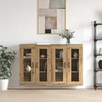 vidaXL Wandgemonteerde Kasten 2 pcs artisanaal eikenkleurig, Minder dan 50 cm, Verzenden, Nieuw, Minder dan 100 cm