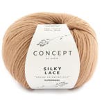 Katia Concept Silky Lace - 180 camel - Merino/Zijde Garen, Hobby en Vrije tijd, Breien en Haken, Ophalen of Verzenden, Nieuw