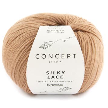 Katia Concept Silky Lace - 180 camel - Merino/Zijde Garen, Hobby en Vrije tijd, Breien en Haken, Ophalen of Verzenden, Nieuw