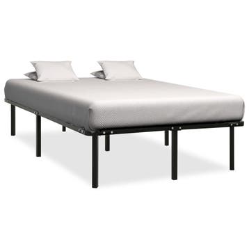 vidaXL Bedframe metaal zwart 140x200 cm, Verzenden, Zwart, 140 cm, 200 cm