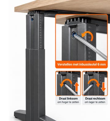 Ahrend hoekbureau – 240x200 cm – Handmatig verstelbaar, Werkplek, Ophalen of Verzenden, Gebruikt, Bureau