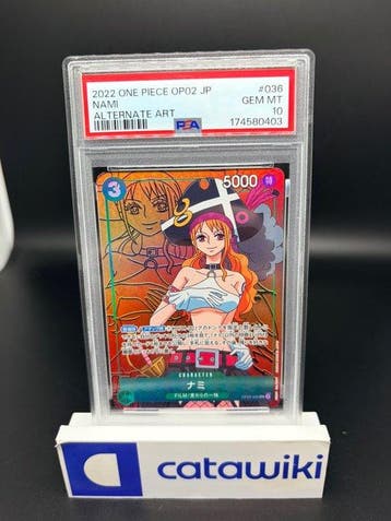 One Piece - 1 Graded card - Nami SR-P - OP02-036 - PSA 10 -, Nieuw
