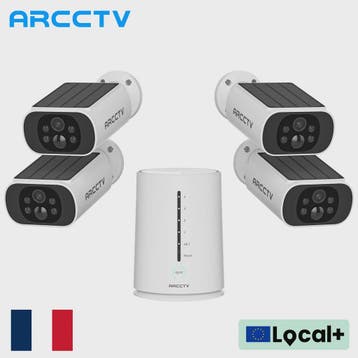 ARCCTV 4MP Solar Wifi Camera Set: Slimme Beveiliging met Men, Audio, Tv en Foto, Videobewaking, Verzenden, Nieuw