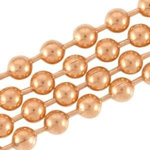 50 cm rose gold kleur Ball Chain ketting dikte 2mm, Ophalen of Verzenden, Nieuw, Overige typen