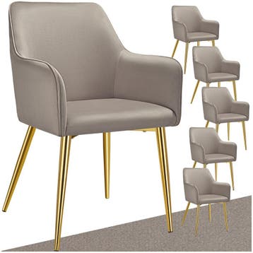 Eetkamerstoel Avane, fluweellook, gestoffeerd, Verzenden, Nieuw