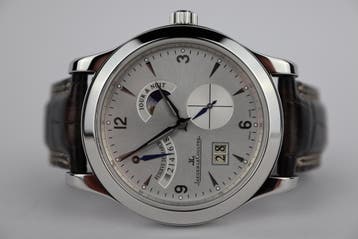 Horloge Jeager-LeCoultre Master 8 Days 05/2009 Full set, Sieraden, Tassen en Uiterlijk, Overige merken, Leer, Staal, Polshorloge