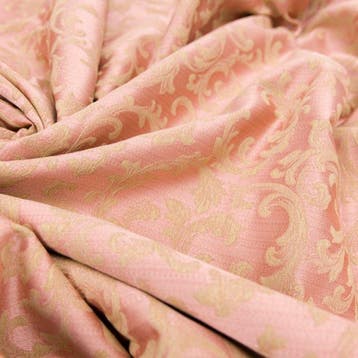 BA260 - Barok Jacquardstof – Roze Achtergrond - Meubelstof -