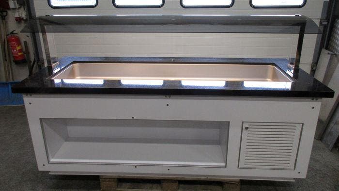 Saladette Saro SB-C-230-INF Cold, Koelbuffet, B230 x D88 x, Zakelijke goederen, Kantoor en Winkelinrichting | Magazijn, Stelling en Opslag