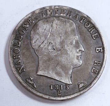 Italië, Bologna Napoleone. 2 Lire 1813 Bologna (Zonder