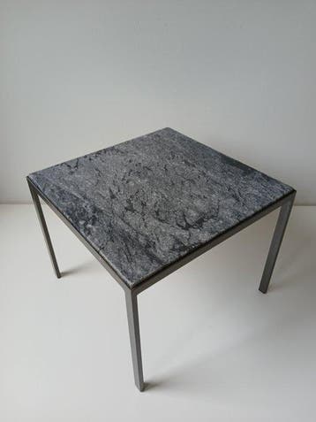 Bijzettafel - Metaal, Marmer - Vintage - Jaren 70