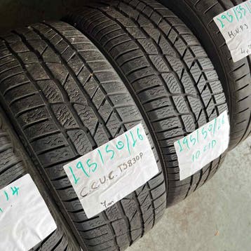 2 x Continental Winter TS830P 195-50-16 Winterbanden 7mm, Auto-onderdelen, Gebruikt, 16 inch, Band(en), Personenwagen