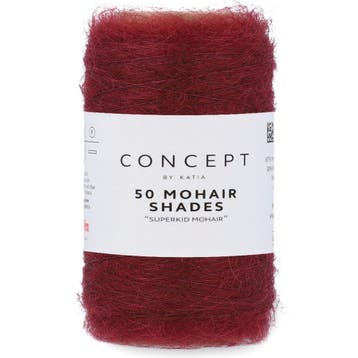Katia Concept 50 Mohair Shades - 45 wijnrood - Mohair Gare, Ophalen of Verzenden, Nieuw
