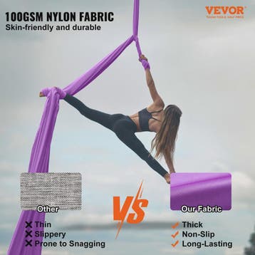 Aerial Yoga Hammock & Swing Starter Kit - 8.7/11 Yards Zijde, Verzenden, Nieuw