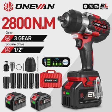ONEVAN Brushless Elektrische Slagschroevendraaier 2800W - 28, Verzenden, Nieuw