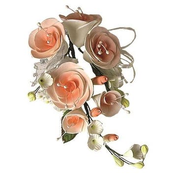 Suikerbloem Boeket Rozen Perzik, Verzenden, Nieuw