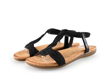 Dolcis Sandalen in maat 38 Zwart, Dolcis, Verzenden, Zwart, Sandalen of Muiltjes
