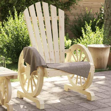 vidaXL Tuinstoel Adirondack massief vurenhout, Verzenden, Nieuw, Hout