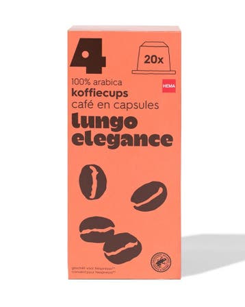 HEMA Koffiecups lungo elegance - 20 stuks, Verzenden, Nieuw