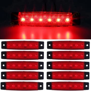 10 stuks LED contourverlichting 12v / 24v Rood, Ophalen of Verzenden, Nieuw