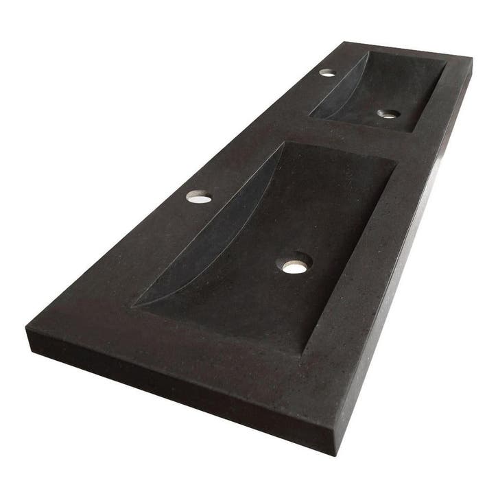 Brauer Magma Wastafel - 140 cm - met 2 Spoelbakken en 2, Doe-het-zelf en Verbouw, Sanitair, Nieuw, Ophalen of Verzenden
