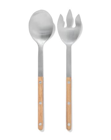 HEMA Slacouvert 29x6cm rvs hout 2-delig, Verzenden, Nieuw