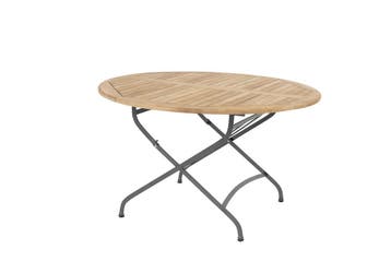 Bellini dining tuintafel 120 cm rond opvouwbaar teak 4, Ophalen of Verzenden, Nieuw, Teakhout