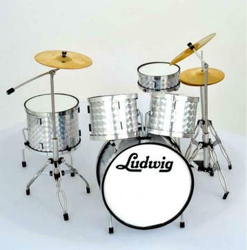 Miniatuur decoratief Ludwig zilver drumstel, Ophalen of Verzenden, Nieuw, Overige typen