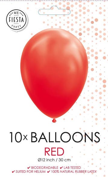 10x Ballonnen Rood, Verzenden, Nieuw, Versiering, Verjaardag