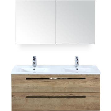 Seville Badmeubelset 120 cm - 2 Laden Natuur Eiken -, Huis en Inrichting, Ophalen of Verzenden, Nieuw