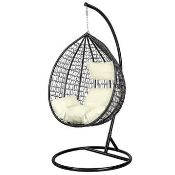 Ei Stoel Zwart Beige | UV-bestendig | Laatste Stuks!, Binnen, Meerpersoons, Nieuw, Ophalen of Verzenden